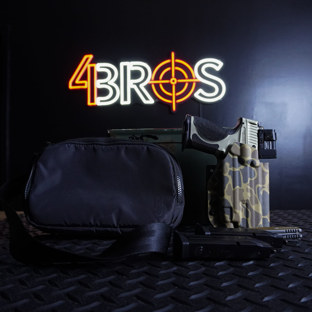 4BROS Hook & Loop Holster Mount for Backpacks & Sling Bags