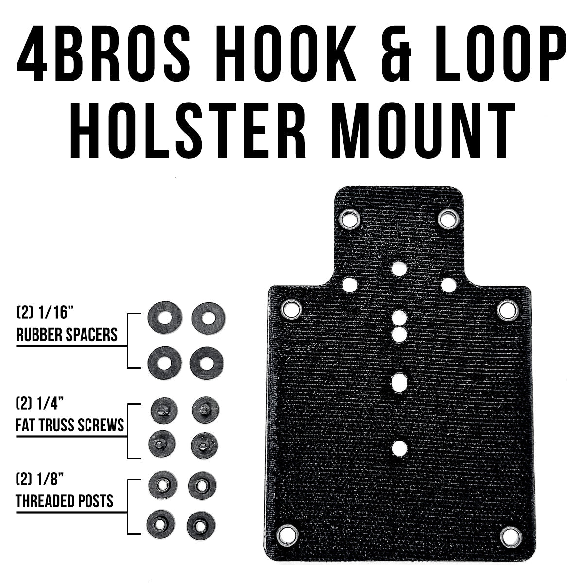 4BROS Hook & Loop Holster Mount for Backpacks & Sling Bags