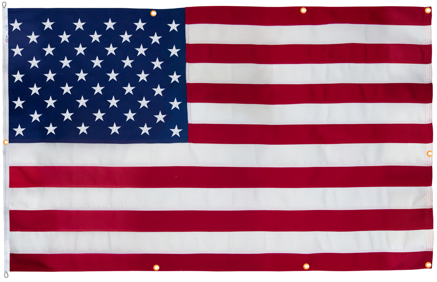 WallSafe™ Polyester Wall-Mounted American Flag | Reinforced Edge Grommets | Made in USA