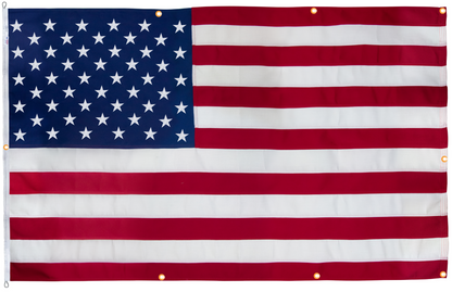 WallSafe™ Polyester Wall-Mounted American Flag | Reinforced Edge Grommets | Made in USA