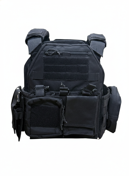 Full Assault Package Vest (FAPV Gen5) Tactical Plate Carrier-Black-Advanced Padding