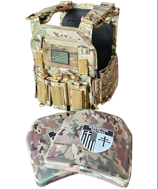 RT CRUSADER 2.0® ARMOR KIT Front/Back Plates LIGHTWEIGHT LEVEL IV  (2) 10x12 Front/Back Plates Full Kit