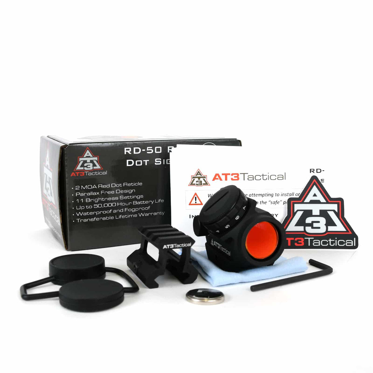 AT3 RD-50 PRO Micro Red Dot with Cantilever Riser Mount
