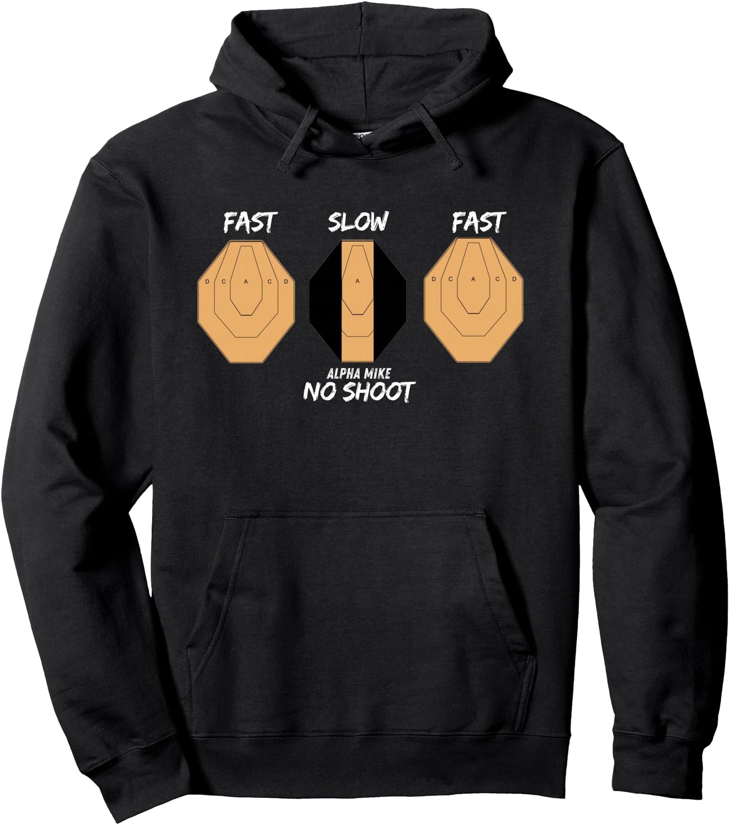 IPSC USPSA Three Target Alpha Mike No Shoot Competiton Pullover Hoodie