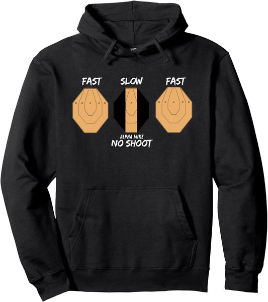 IPSC USPSA Three Target Alpha Mike No Shoot Competiton Pullover Hoodie