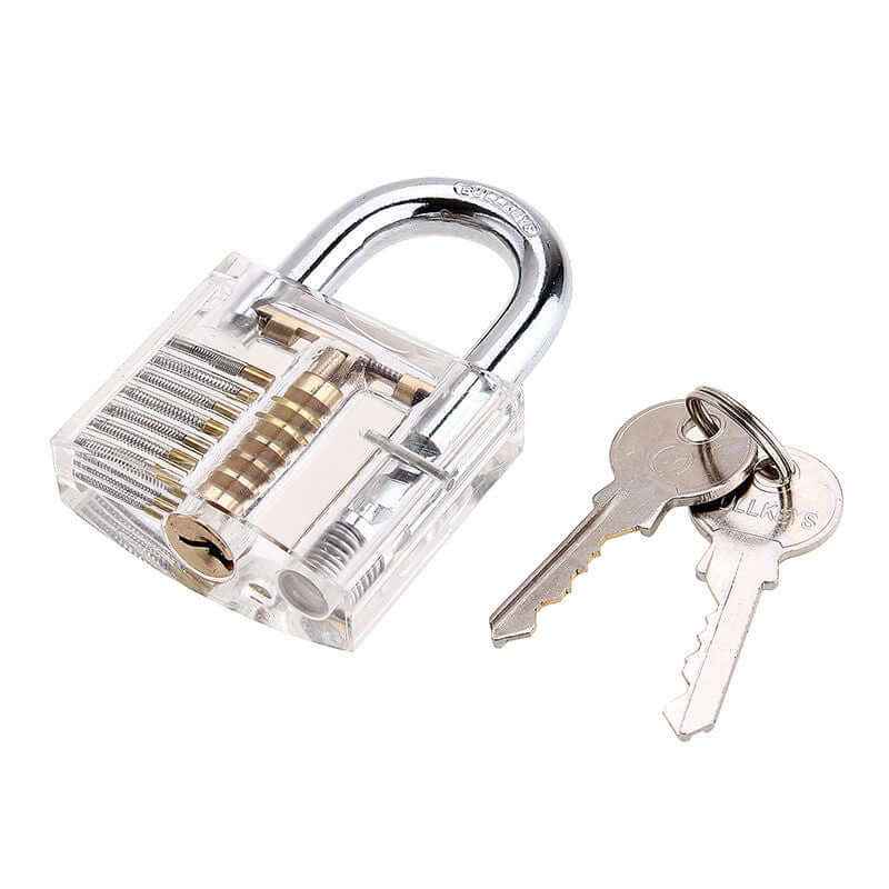 Dangerfield Clear Practice Locks For Training (3) - acrylic lock, padlock, double-sided