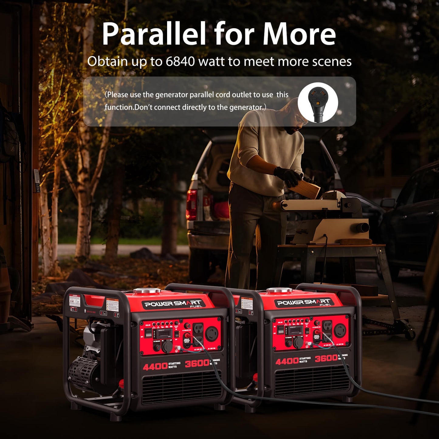 4400W Open Frame Inverter Generator w/ CO Alert DL5040C