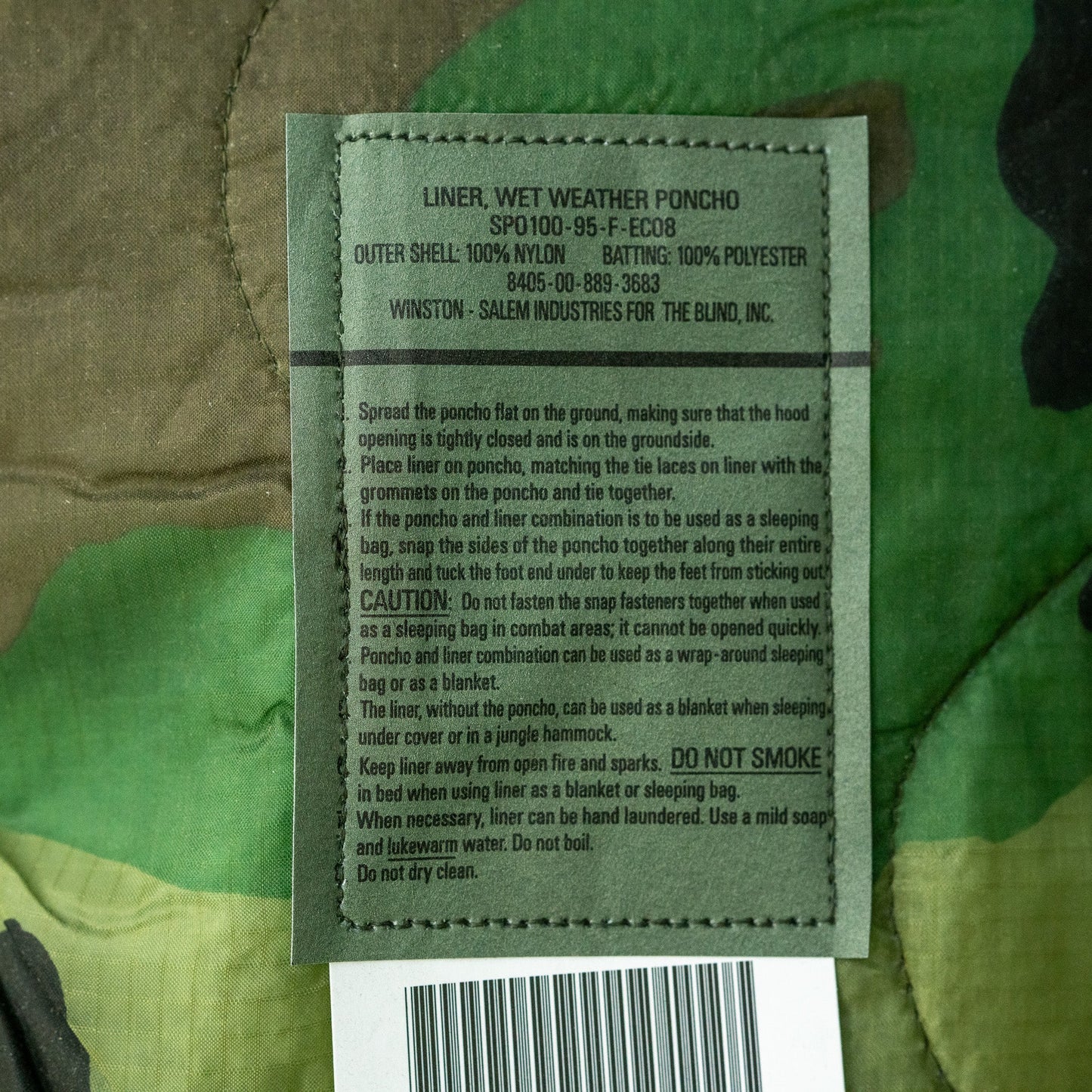Unissued USGI M81 Woodland Poncho Liner/Woobie