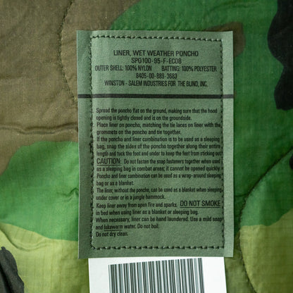 Unissued USGI M81 Woodland Poncho Liner/Woobie
