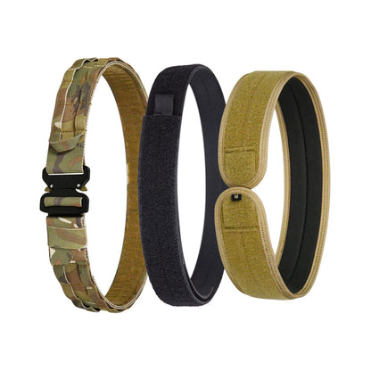 MUCTAC Tactical Belt Multicam MOLLE 1.75" w/ 2 Inner Belts, Anti-Slip