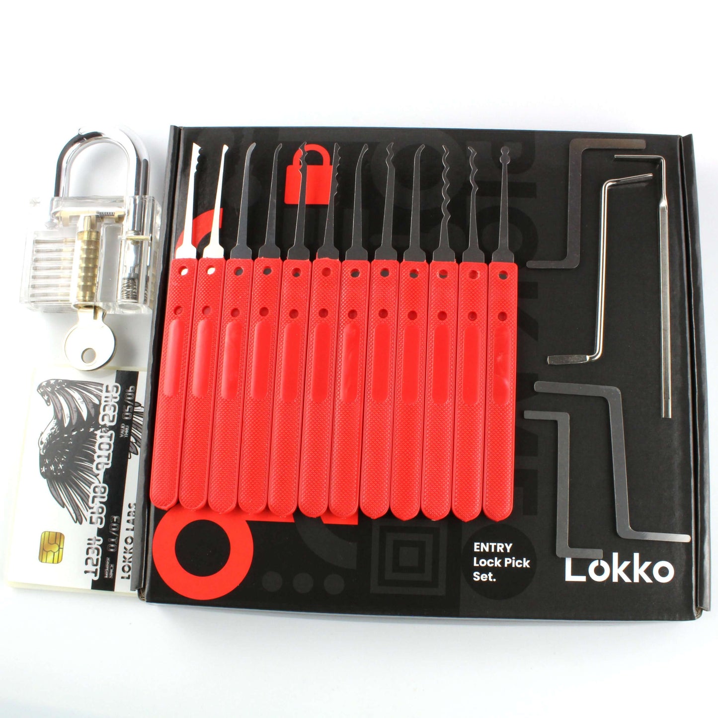 Compact Lock Pick Set - Lock Picks, Practice Lock, Covert Kit, How-to Guide