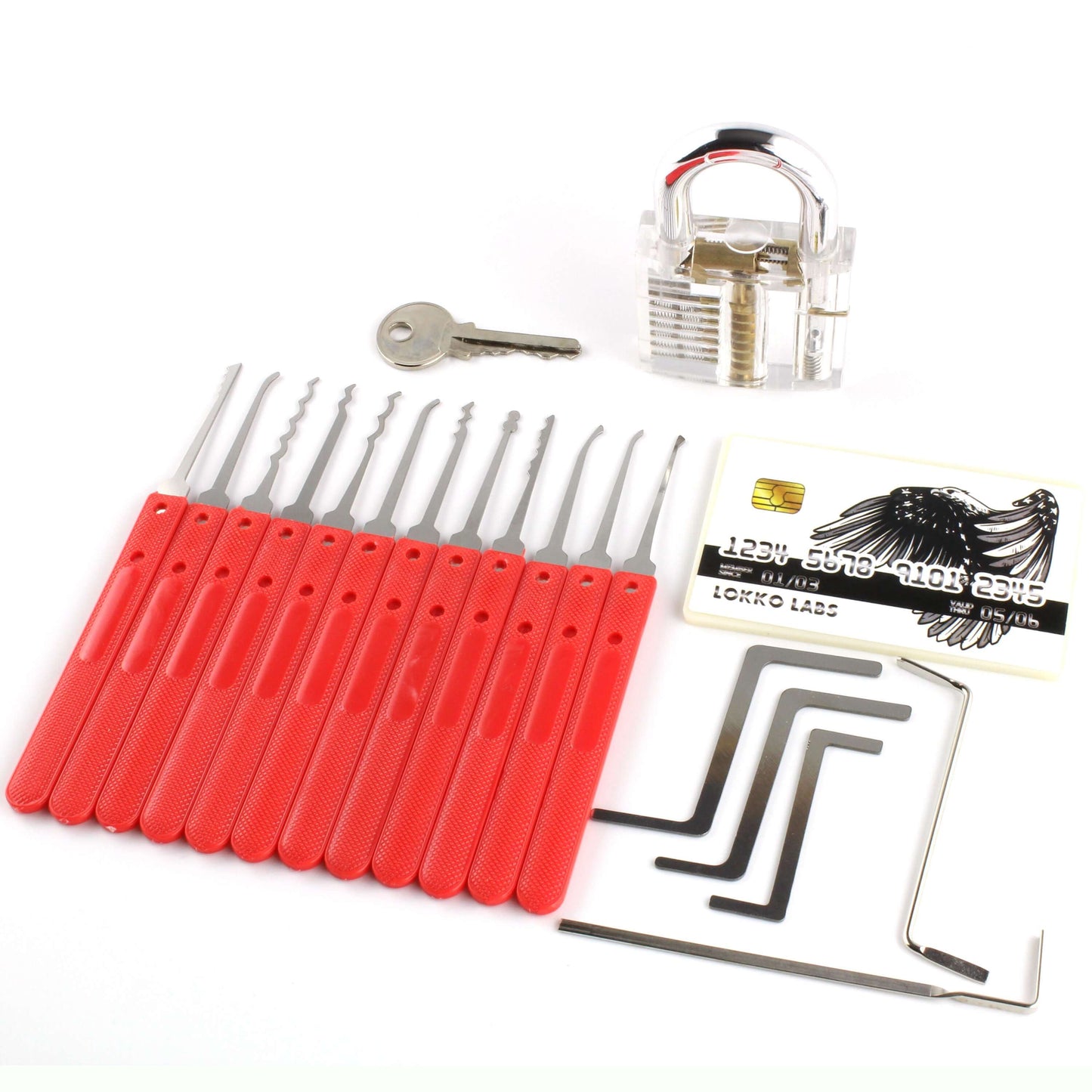 Compact Lock Pick Set - Lock Picks, Practice Lock, Covert Kit, How-to Guide