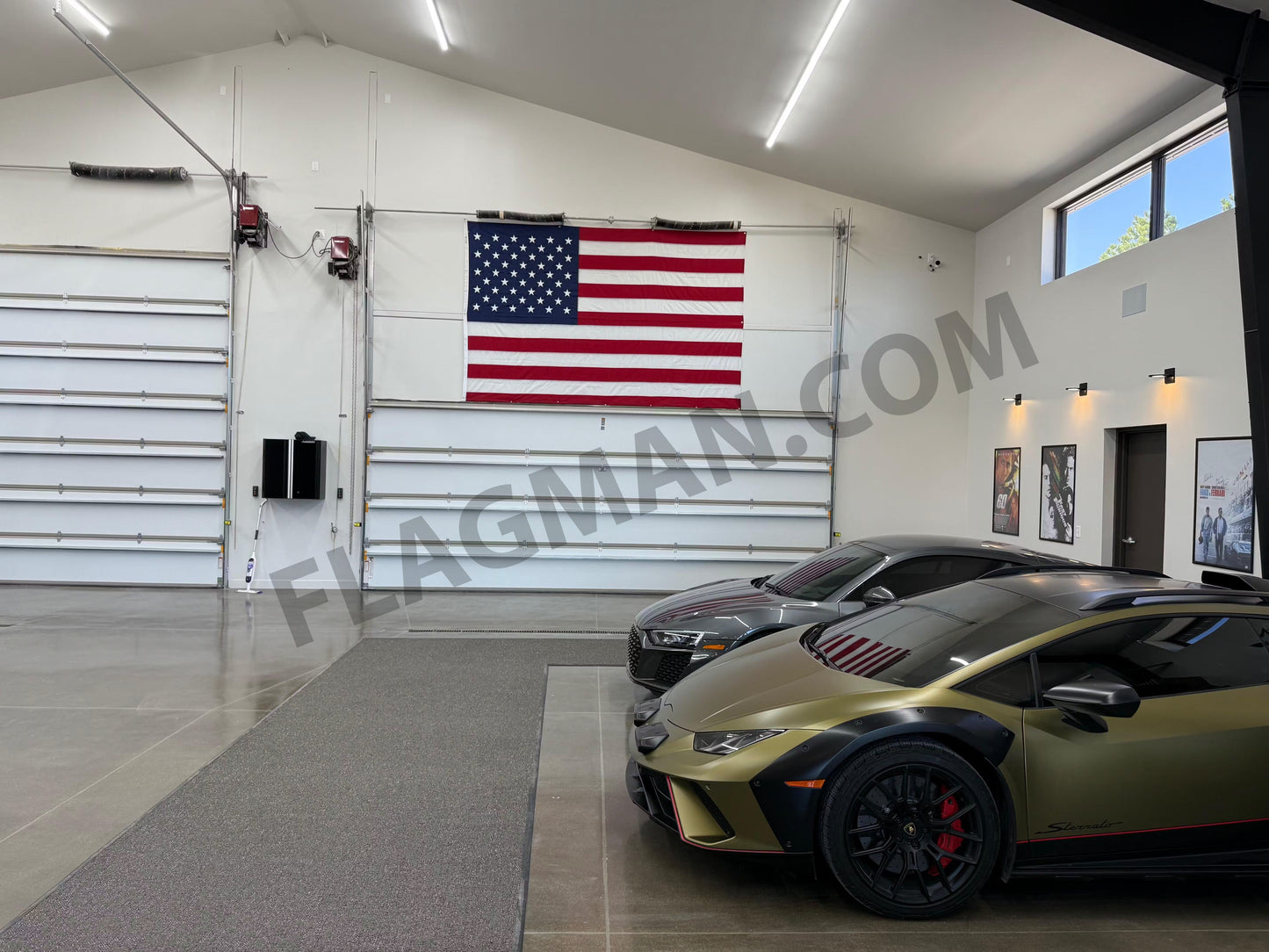 WallSafe™ Polyester Wall-Mounted American Flag | Reinforced Edge Grommets | Made in USA