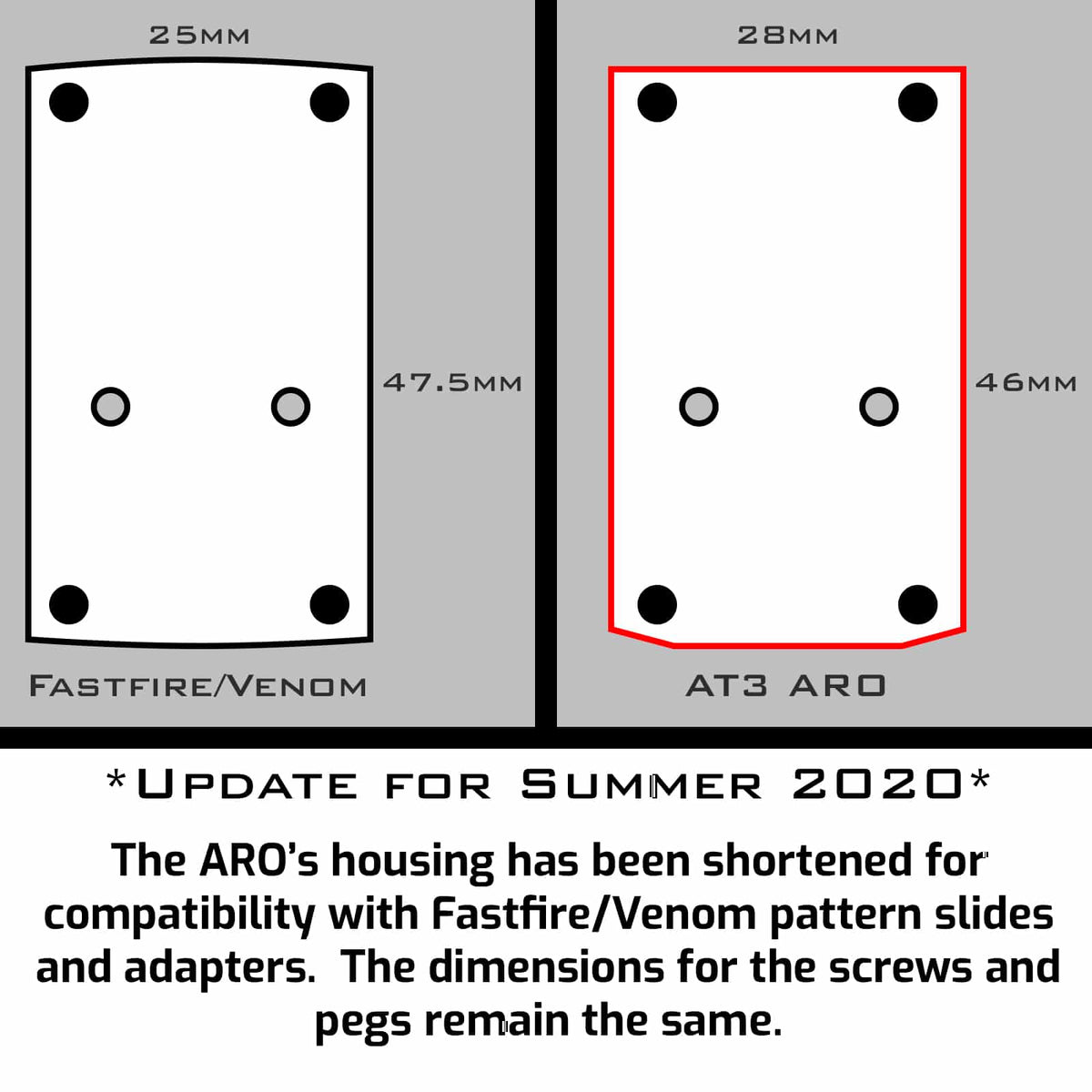 AT3 ARO Micro Red Dot Reflex Sight with Optional Riser