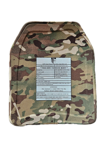 Double MULTI-CURVE | 10x12 Level IV Ballistic Female Multicurve Plates (Single Plate or as a Set)