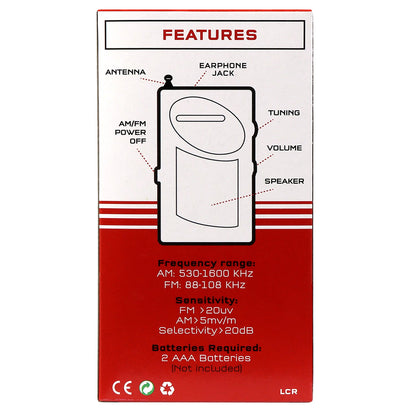 AM/FM Handheld Radio | Portable Emergency Battery-Powered Radio